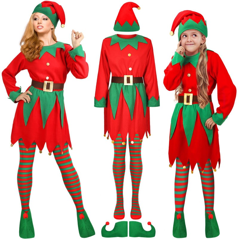 Elf Costume Christmas - Noel Kostümü Yetişkin Noel Kostümü Çocuk