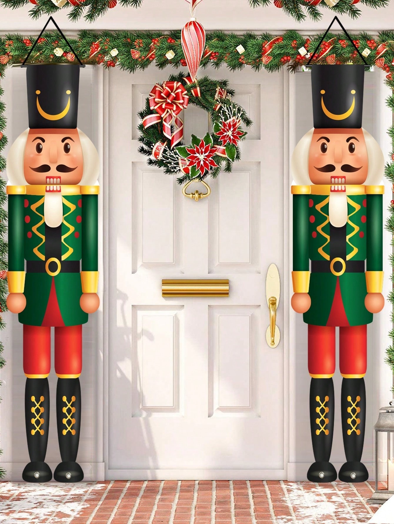 Nutcracker Figurine - Noel Veranda Afişi Fındıkkıran Asker Figürü