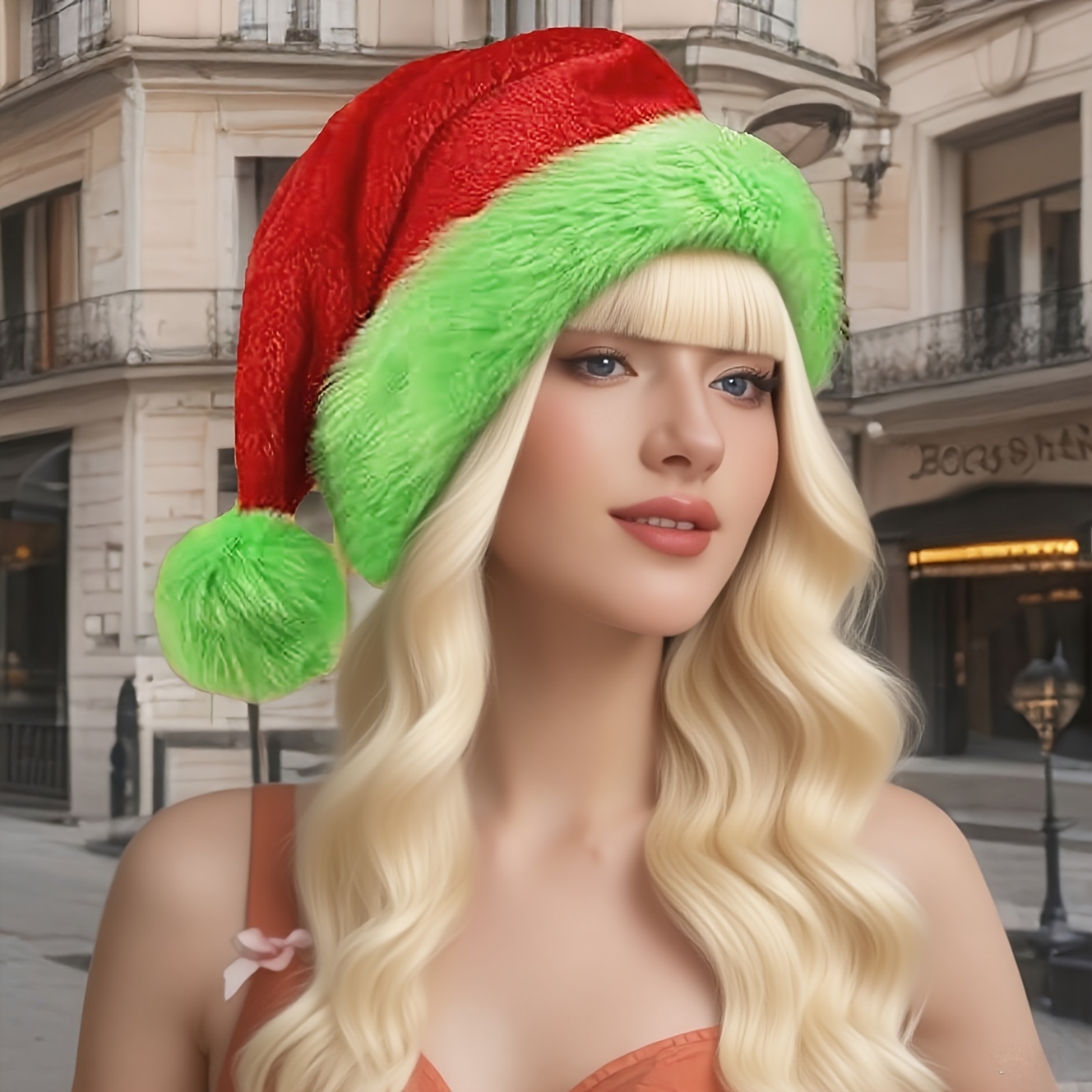 Floresan Yeşil Kenarlı Kırmızı - Santa Hat Plush incelemesi ve fiyatı
