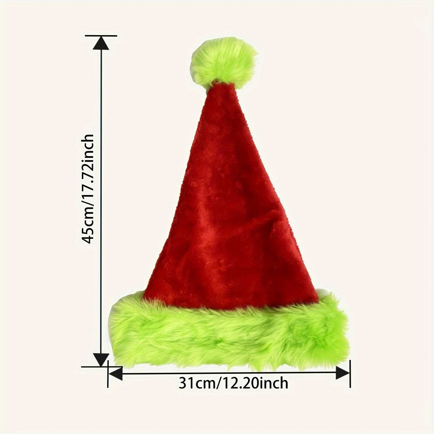 Floresan Yeşil Kenarlı Kırmızı - Santa Hat Plush incelemesi ve fiyatı