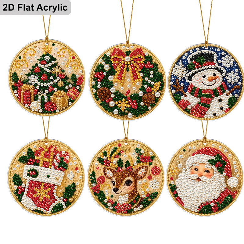6 Adet/Set 2D Düz Akrilik İnci - Christmas Stocking Hanging incelemesi ve fiyatı