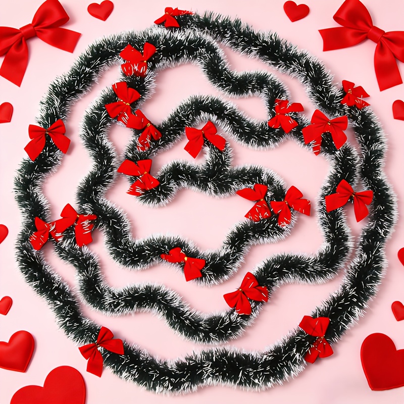 Yapay Noel Çelengi, Fiyonklu N - Tinsel Garland Decoration incelemesi ve fiyatı
