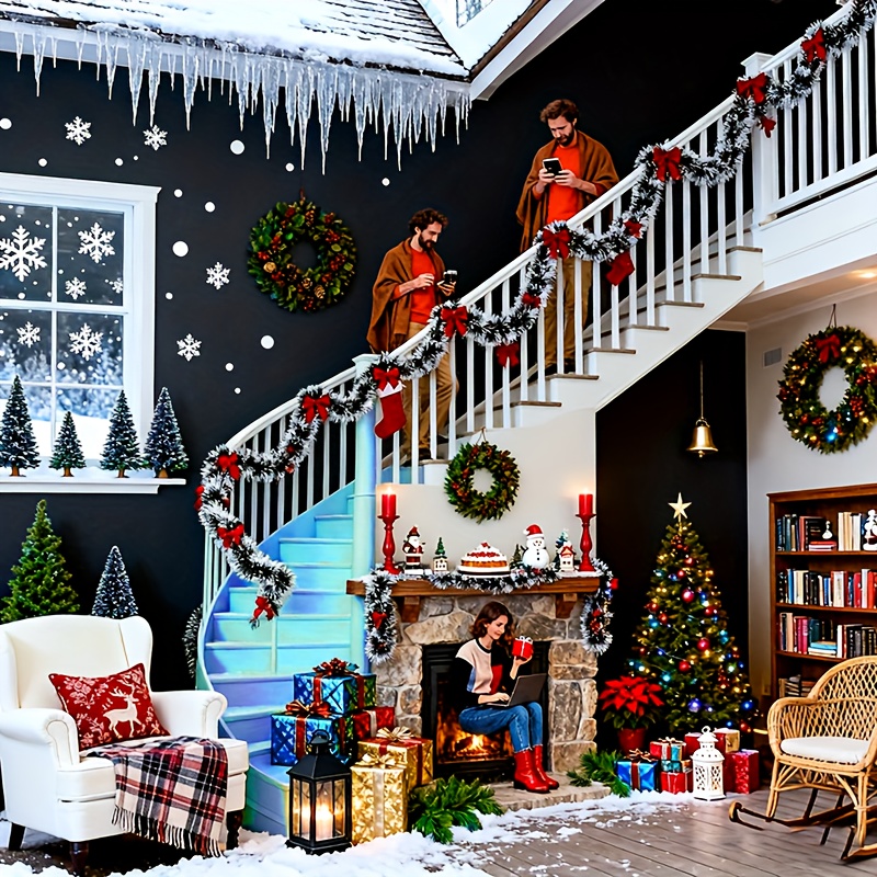 Yapay Noel Çelengi, Fiyonklu N - Tinsel Garland Decoration incelemesi ve fiyatı