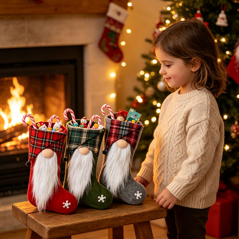 1-4 Adet Çocuklar İçin Ağaç Sü - Christmas Stocking Hanging incelemesi ve fiyatı