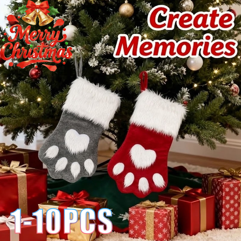 1-10 adet Noel evcil hayvan pa - Christmas Stocking Hanging incelemesi ve fiyatı